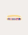 Campbell + Charlotte Edge Straight Stacking Ring In Multi