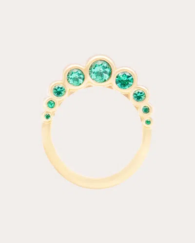 Campbell + Charlotte Women's Evolve 14k Gold Emerald Bubble Ring In Green