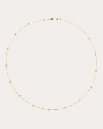 Campbell + Charlotte Women's Evolve 14k Gold Emerald Station Necklace