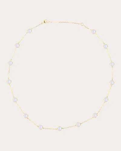 Campbell + Charlotte Women's Found 14k Gold Moonstone And Diamond Cabochon Station Necklace