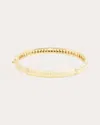 Campbell + Charlotte Women's Found 14k Ribbed Gold Diamond Bracelet 14k Gold In Gold