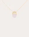 Campbell + Charlotte Women's Found Cap 14k Gold Moonstone And Diamond Pendant Necklace In Gold