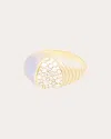 Campbell + Charlotte Women's Found Cap 14k Gold Moonstone And Diamond Ring In Gold