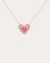Campbell + Charlotte Juju Heart Charm Necklace In Gold