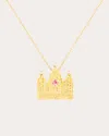 Campbell + Charlotte Women's Juju Crown 14k Gold Multi-stone Pendant Necklace