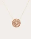 Campbell + Charlotte Women's Juju Lucky Penny 14k Gold Diamond Pendant Necklace In Brown