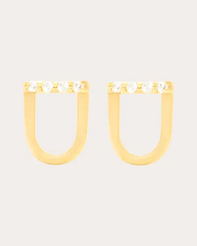Campbell + Charlotte Women's Mini Edge 14k Gold Diamond Link Earrings