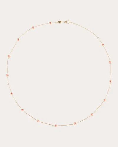 Campbell + Charlotte Women's Pink Sapphire Evolve Station Necklace
