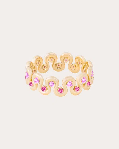 Campbell + Charlotte Women's Pink Sapphire Found Squiggle Ring