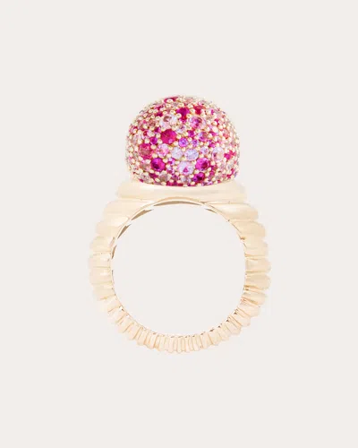 Campbell + Charlotte Women's Pink Sapphire Revel Bobble Cocktail Ring