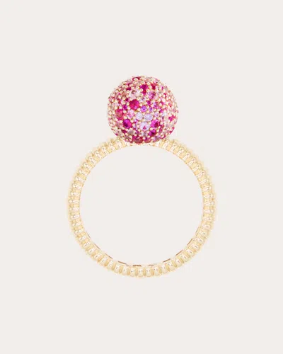 Campbell + Charlotte Women's Pink Sapphire Revel Medium Bobble Ring