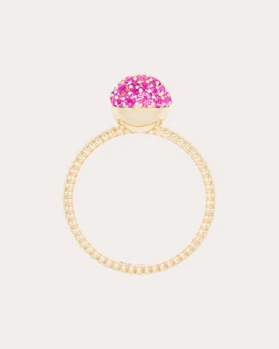 Campbell + Charlotte Women's Pink Sapphire Revel Small Bobble Ring
