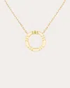 Campbell + Charlotte Women's Small Crew 14k Gold Tsavorite Pendant Necklace In Gold