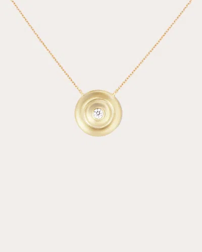 Campbell + Charlotte Women's Small Evolve 14k Gold Diamond Disc Pendant Necklace