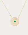 Campbell + Charlotte Women's Small Revel 14k Gold Tsavorite And Diamond Pendant Necklace In Gold