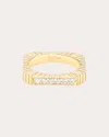 Campbell + Charlotte Women's Spark 14k Etched Gold Diamond Stackable Ring 14k Gold In Gold