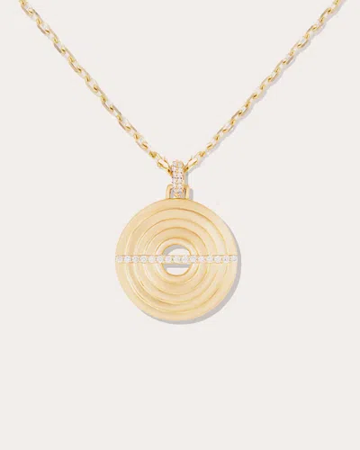 Campbell + Charlotte Women's The Edge 14k Gold Diamond Disk Pendant Necklace