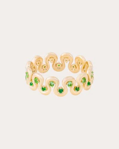 Campbell + Charlotte Women's Tsavorite Found Squiggle Ring In Green