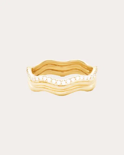 Campbell + Charlotte Women's Wave 14k Gold Diamond Ring