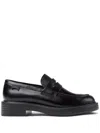 Camper Walden Leather Loafers In Black