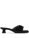 Camper Dina Kitten-heel Mules In Black