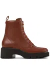 Camper Flat Booties  Woman Color Burgundy In Red
