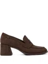 Camper 65mm Kora Block-heel Penny Pumps In Brown