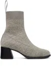 Camper 65mm Kora Knitted Ankle Boots In Gray