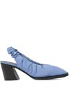 Camper 73mm Karole Slingback Gathered Pumps In Blue