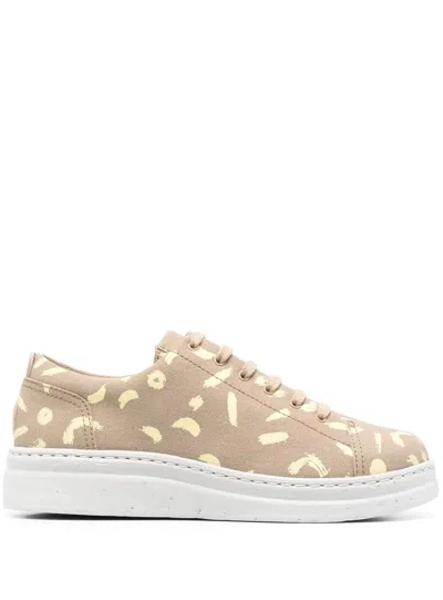 Camper Abstract-pattern Lace-up Sneakers In Neutrals