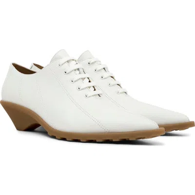 Camper Anita Pointed Toe Lace-up Sneaker In White