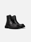 Camper Pix Lace-up Chunky-sole Biker Boots In Black