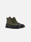 Camper Leather Mugello Combat Boots With Track Sole In Green