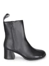 Camper Kora High Heels Ankle Boots In Black Leather In Black