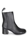 Camper Kora High Heels Ankle Boots In Black Leather In Black