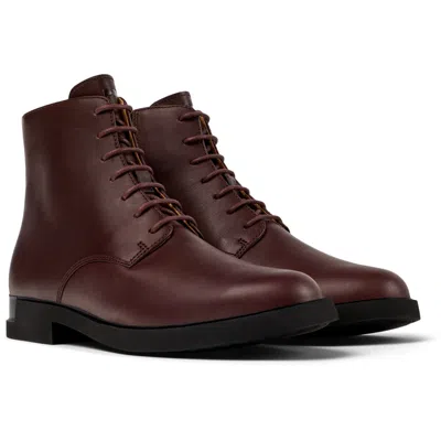 Camper Ankle Boots For Women In Burgundy