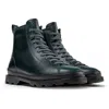 Camper Woman Ankle Boots Deep Teal Size 8 Leather In Green