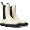 Camper Chelsea Wave Ankle Boots In White