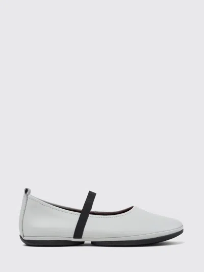 Camper Right Nina Elasticated Ballet Flats In Gray
