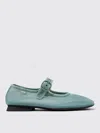 Camper Casi Myra Mesh Ballerina Shoes In Green