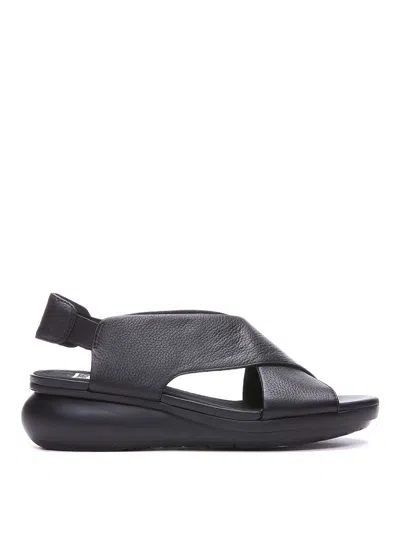 Camper Balloon Leather Sandals In Black