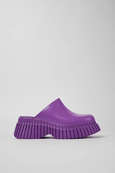 Camper Bcn Leather Clogs In Purple, Women's At Urban Outfitters