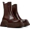 Camper Bcn Platform Chelsea Boot In Brown