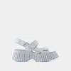 Camper Bcn Platform Sandals In Grey