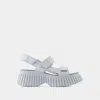 Camper Bcn Platform Sandals In Grey