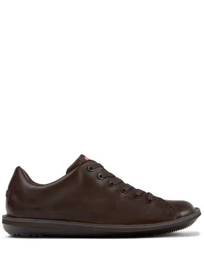 Camper Beetle Lace-up Leather Sneakers In Brown