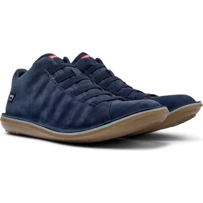 Camper Beetle Leather Ankle Boot In Dark Blue
