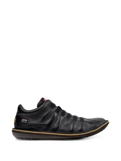 Camper Beetle Leather Sneakers In Black