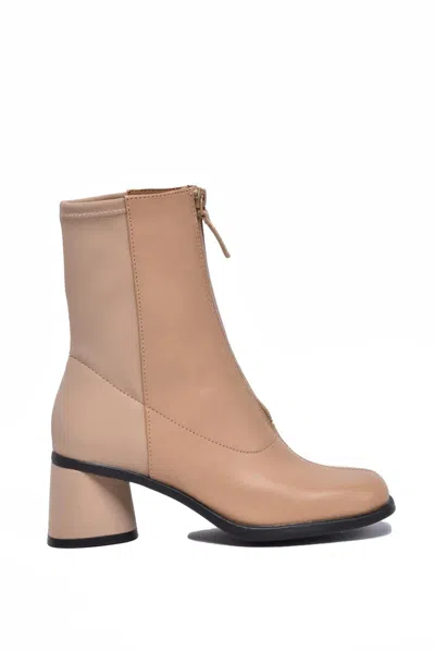 Camper Beige Leather Polyester Rubber Women's Ankle Boot In Neutral