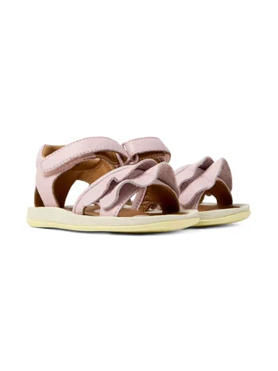 Camper Kids' Bicho Ruffled-detail Sandals In Pink